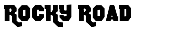 Rocky Road font preview